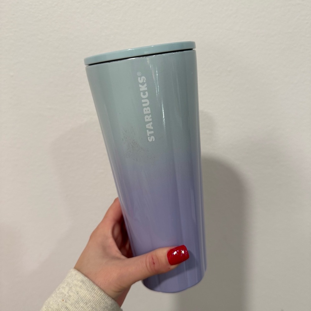 Starbucks Winter 2021 Purple Blue Gradient Stainless Steel Venti Tumbler Cup